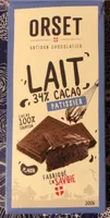 Chocolat lait 34%