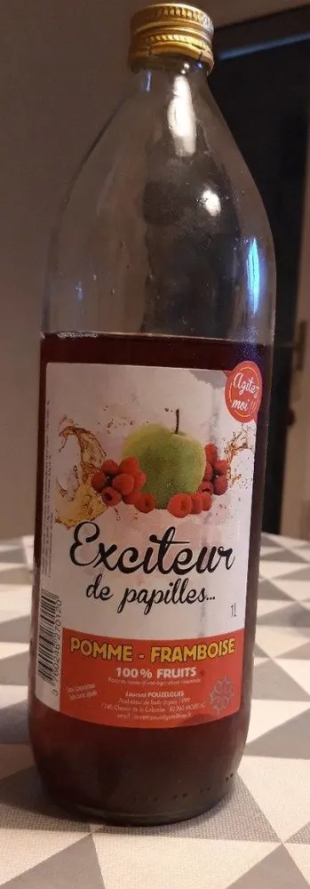 Jus de fruit pomme framboise