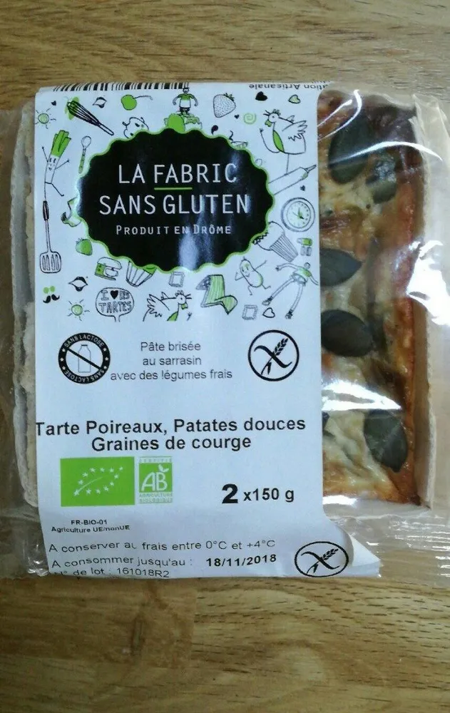 Tarte poireaux patate douce et graines de courges