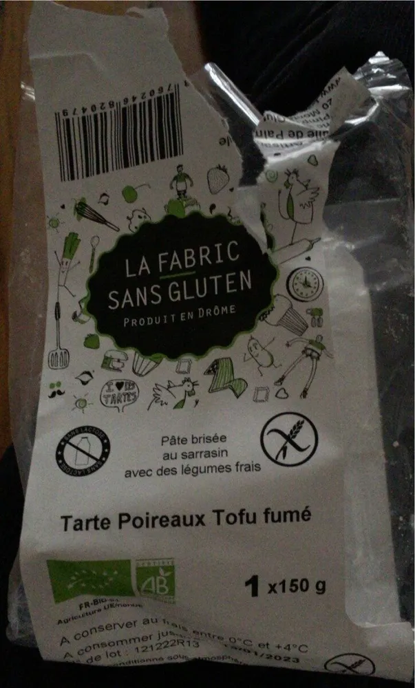 Tarte poireaux tofu fumé