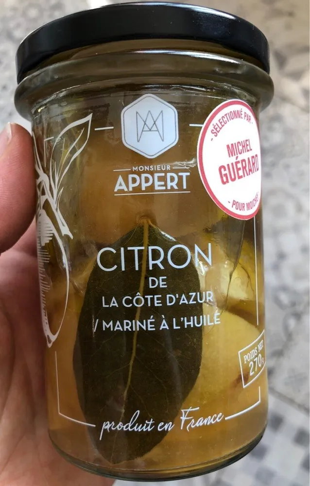 Citron de la cote d'azur mariné à l'huile