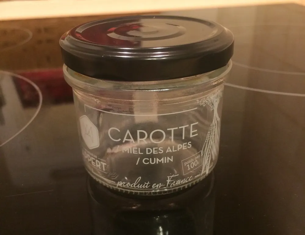 Carotte / miel des Alpes / cumin