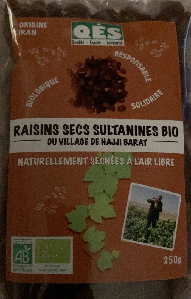 Raisins Secs Sultanines bio