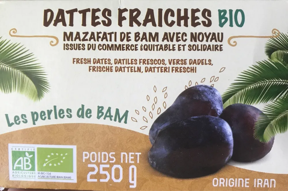 Dattes Fraîches Bio d’Iran les perles de bam