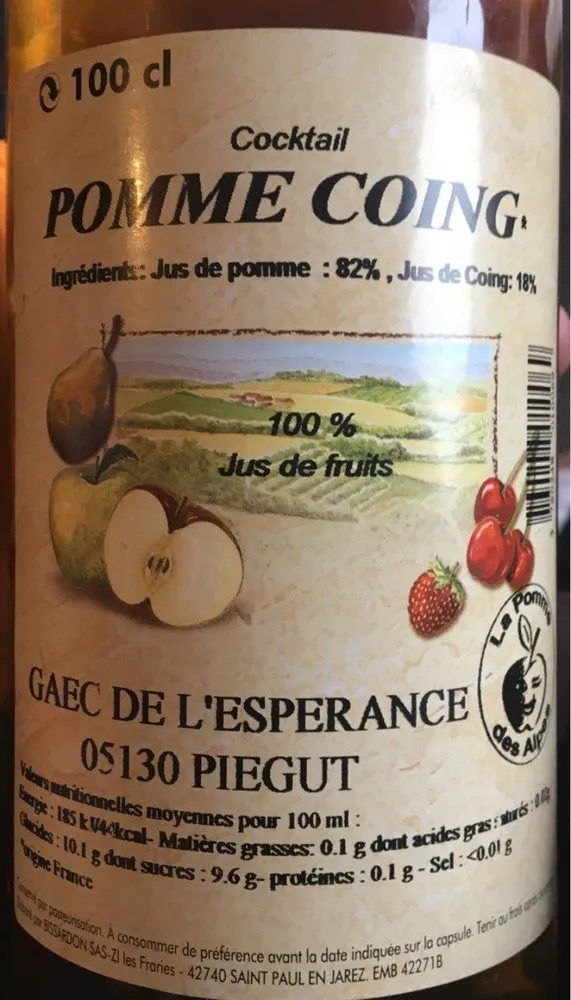 Cocktail Pomme Coing
