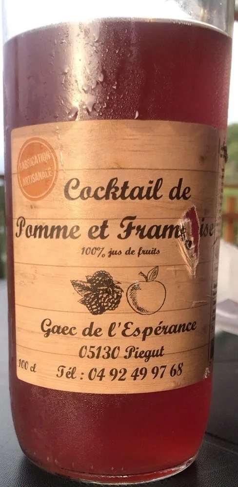 Jus fr pomme et framboise