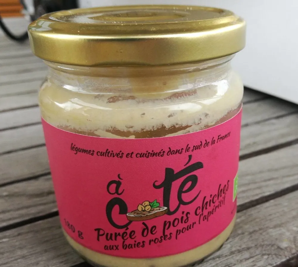 Puree pois chiches baies roses