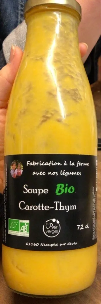 Soupe bio carotte-thym