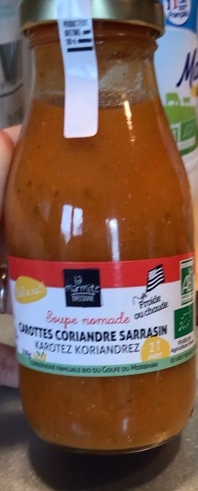 Soupe nomade Carottes Coriandre Sarrasin