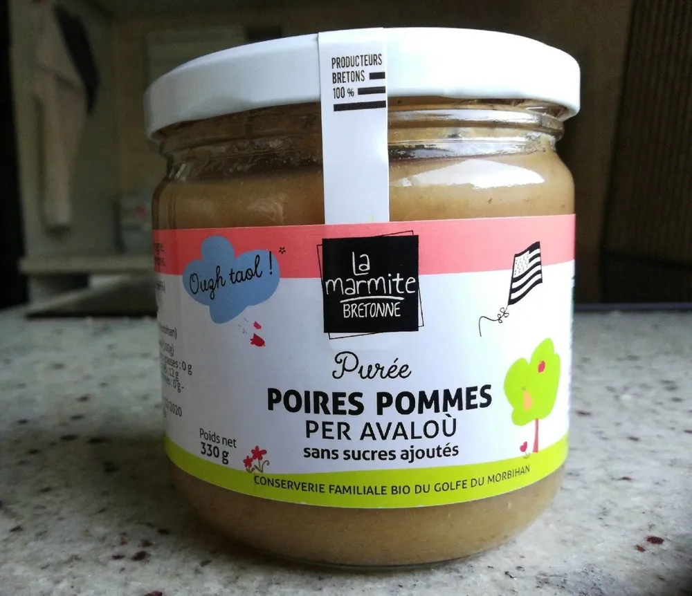 Purée poires pommes
