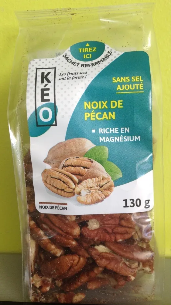 Noix de pecan sans sel ajouté