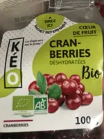 Cranberries deshydratees