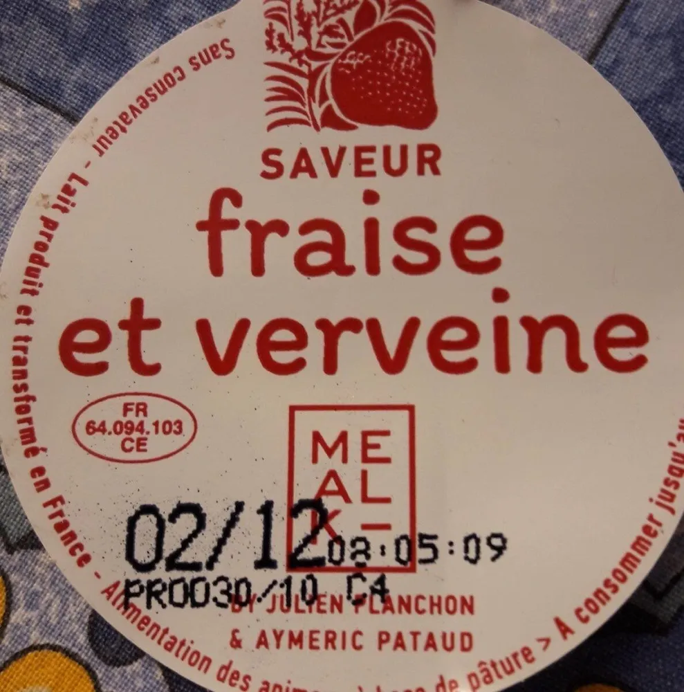 Saveur fraise et verveine