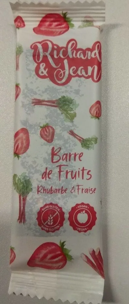 Barre de fruits rhubarbe et fraise