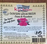 Demi-lune Gâteau breton Crème de Framboise