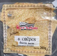 6 crêpes beurre sucre