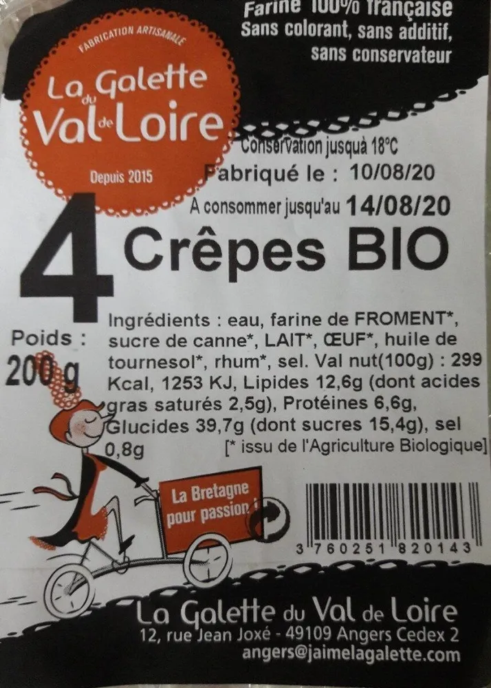4 crêpes BIO
