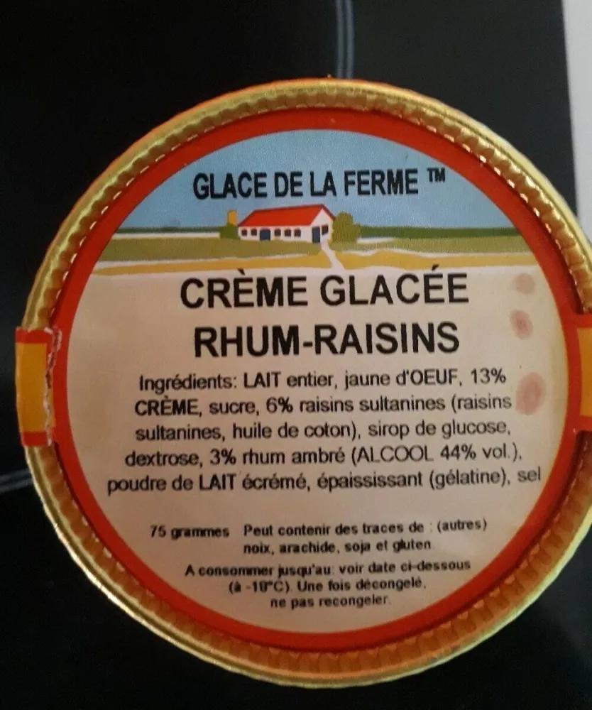 Crème glacée Rhum-Raisins