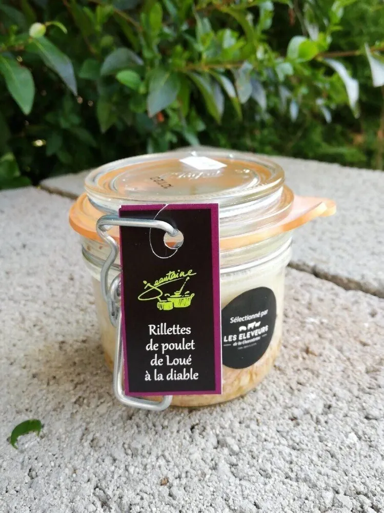 Rillettes de poulet de Loué à la diable
