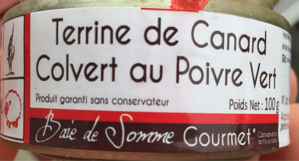Terrine de canard colvert au poivre vert
