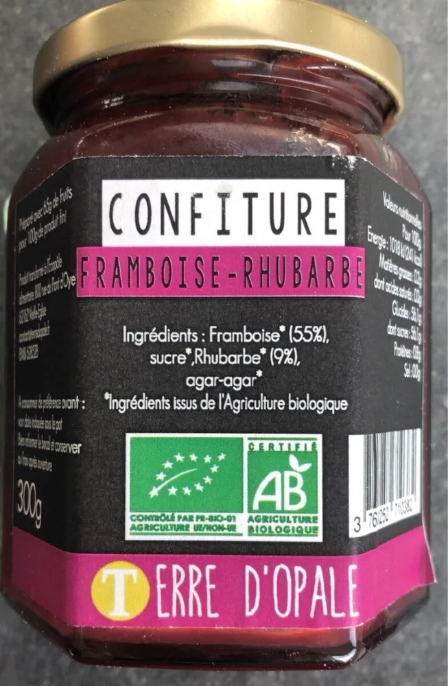 Confiture framboise rhubarbe