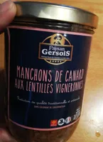 Manchons de canard aux lentilles