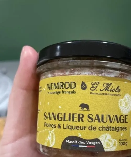 Terrine sanglier poire châtaigne