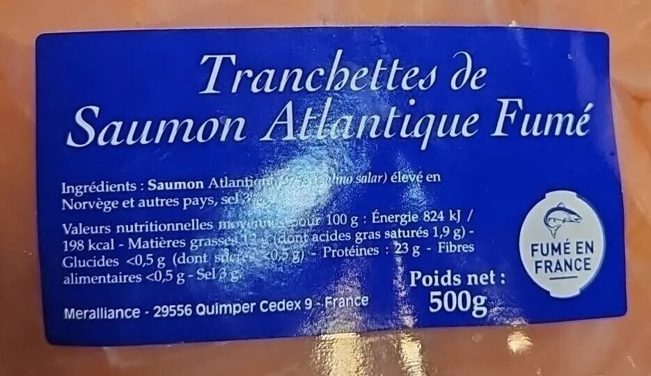 Tranchettes de saumon Atlantique fumé