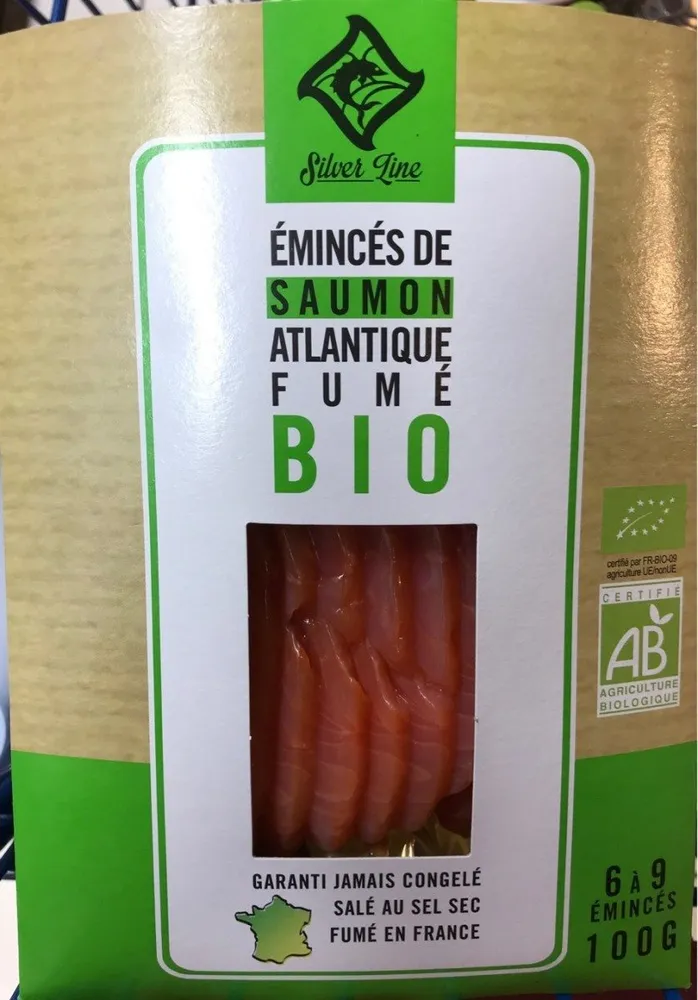 Emincé de saumon Atlantique fumé bio