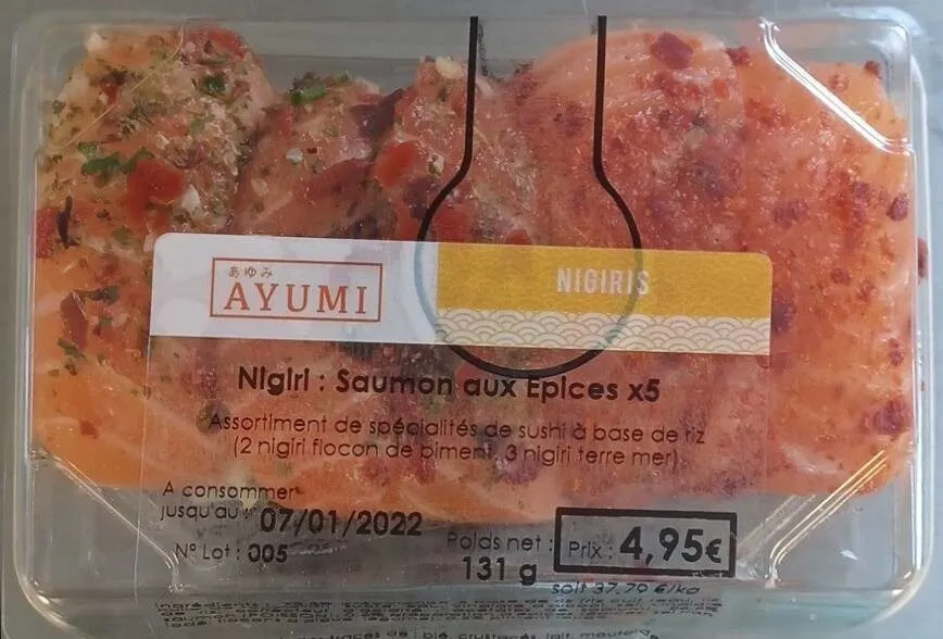 Nigiri saumon aux épices x5