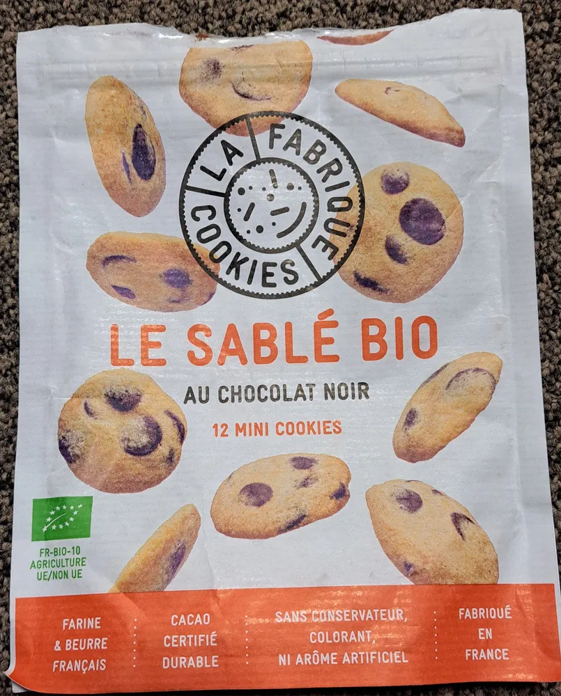 Le sablé BIO au chocolat noir