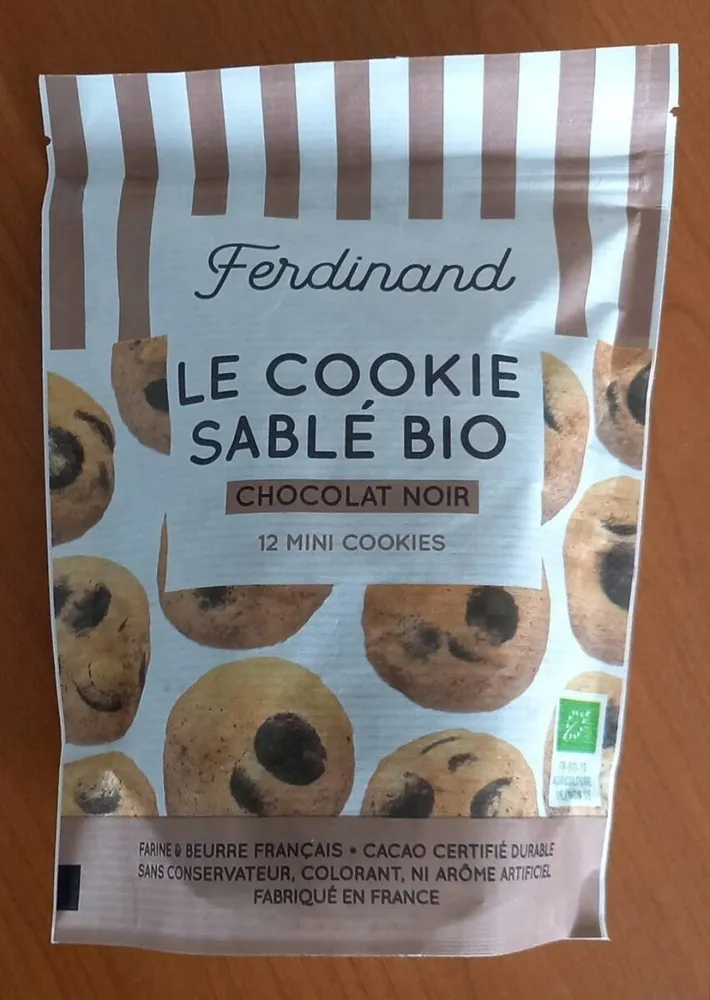 Le cookie sablé bio chocolat noir