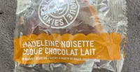 Madeleine noisette, coque chocolat, lait