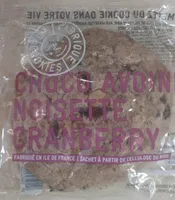 Cookie choco avoine noisettes cranberry