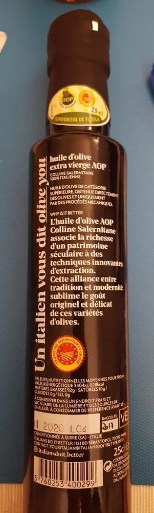 Huile d'olive AOP COLLINE SALERNITANE