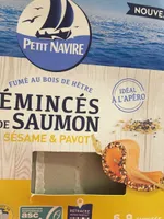 Eminces de saumon sesame et pavot