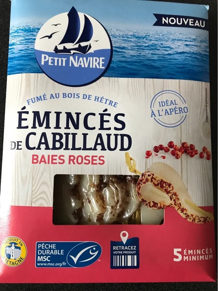 Eminces de cabillaud baies roses