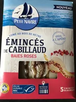 Eminces de cabillaud baies roses