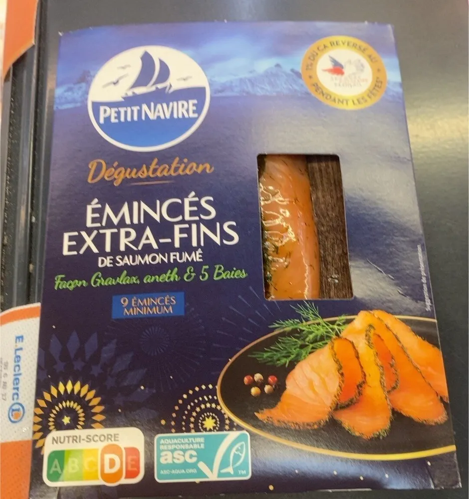 Émincés extra fins de saumon fumé