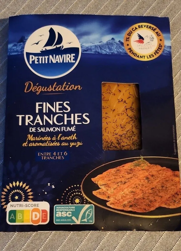 saumon fumé  marinee aneth et yuzu