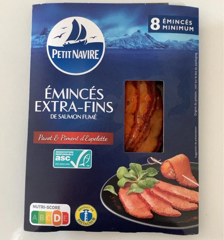 Eminces extra fins de saumon fume