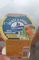 Dés de saumon Salade et Apero zestes de citron