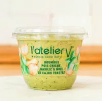 Houmous pois chiche, basilic & noix de cajou toastée