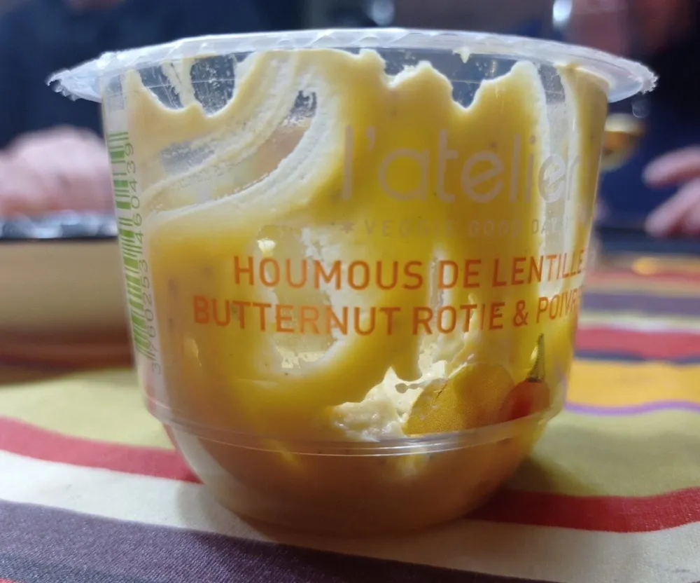 Houmous de lentille jaune, butternut rôti et poivre de timut