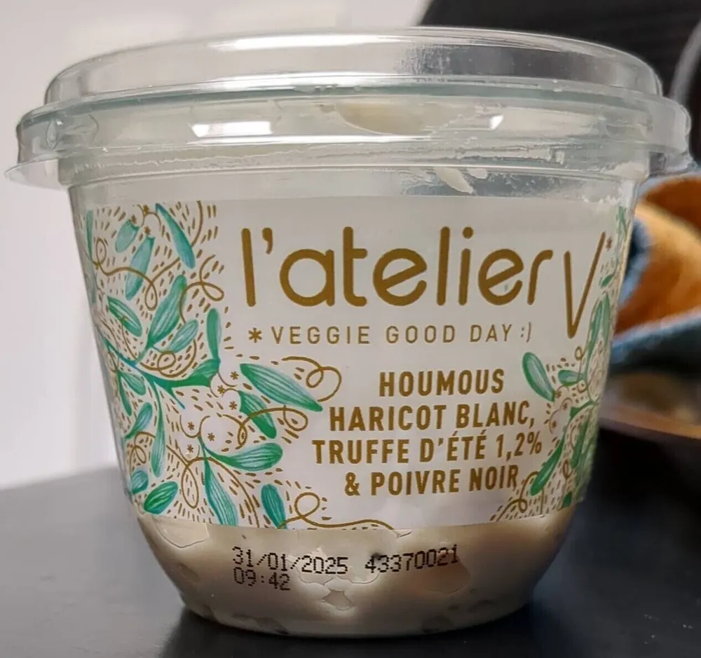 HOUMOUS HARICOT BLANC, TRUFFE D'ÉTÉ 1,2% & POIVRE NOIR
