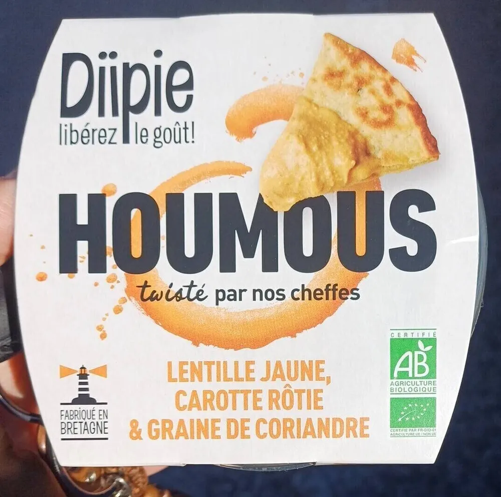 HOUMOUS LENTILLE JAUNE, CAROTTE RÔTIE & GRAINE DE CORIANDRE