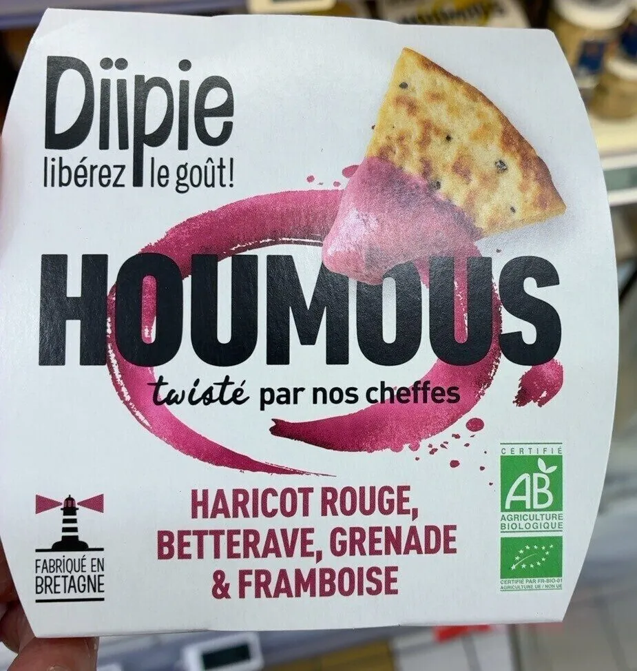 HOUMOUS HARICOT ROUGE, BETTERAVE, GRENADE & FRAMBOISE