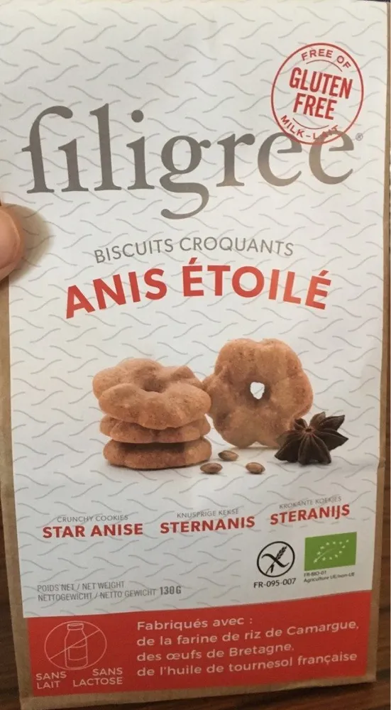 Filigree biscuit croquant anis etoile