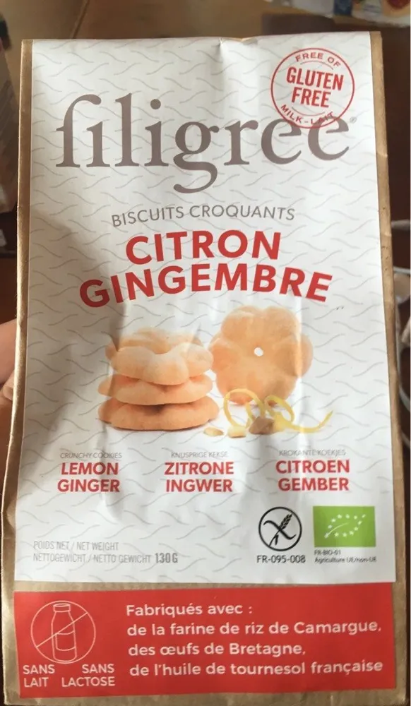Biscuits croquants - Citrons gingembre