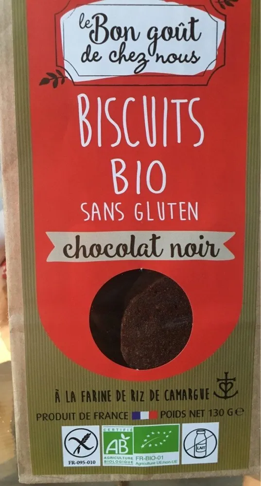 Biscuit bio sans gluten chocolat noir